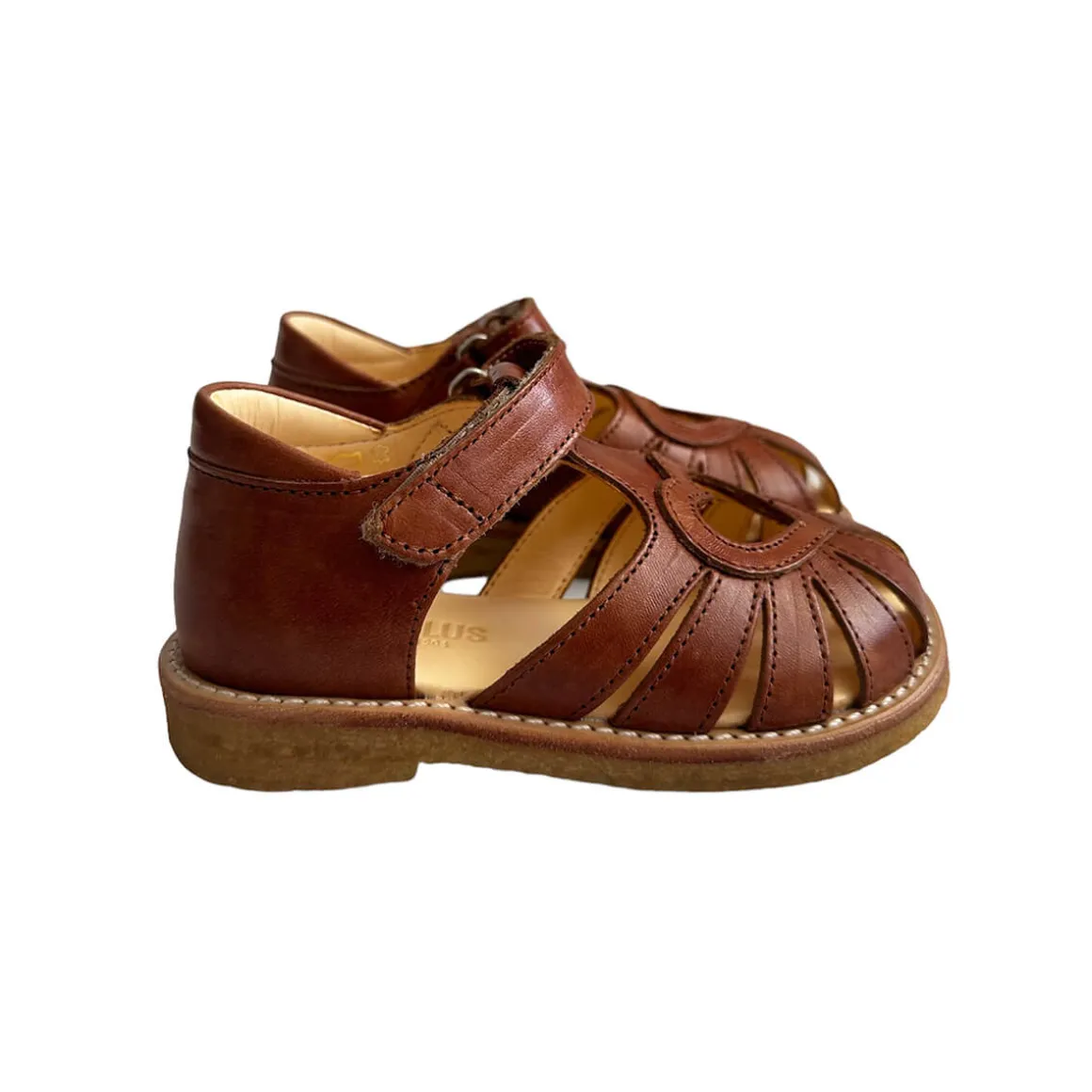 Wide Fit Heart Starter Sandals in Tan by Angulus