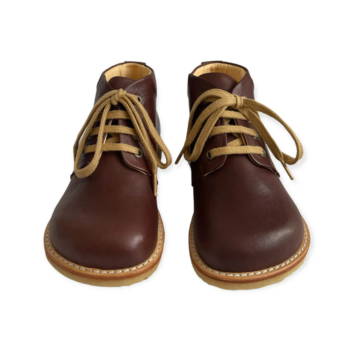 Wide Fit Lace Up Desert Boots in Angulus Brown by Angulus