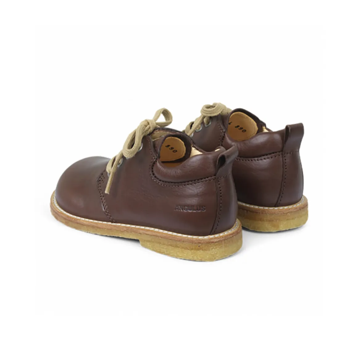 Wide Fit Lace Up Shoe in Angulus Brown by Angulus