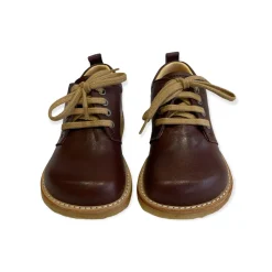 Wide Fit Lace Up Shoe in Angulus Brown by Angulus