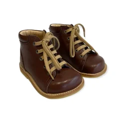 Wide Fit Lace Up Starter Boots in Angulus Brown by Angulus