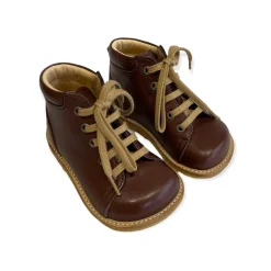 Wide Fit Lace Up Starter Boots in Angulus Brown by Angulus