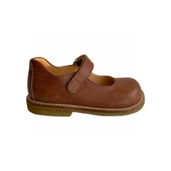 Wide Fit Mary Janes in Tan by Angulus