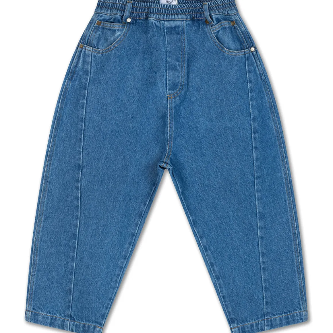 Wide Pant in Medium Blue by Repose AMS
