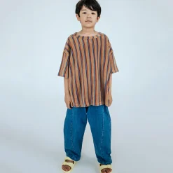 Wide Pant in Medium Blue by Repose AMS
