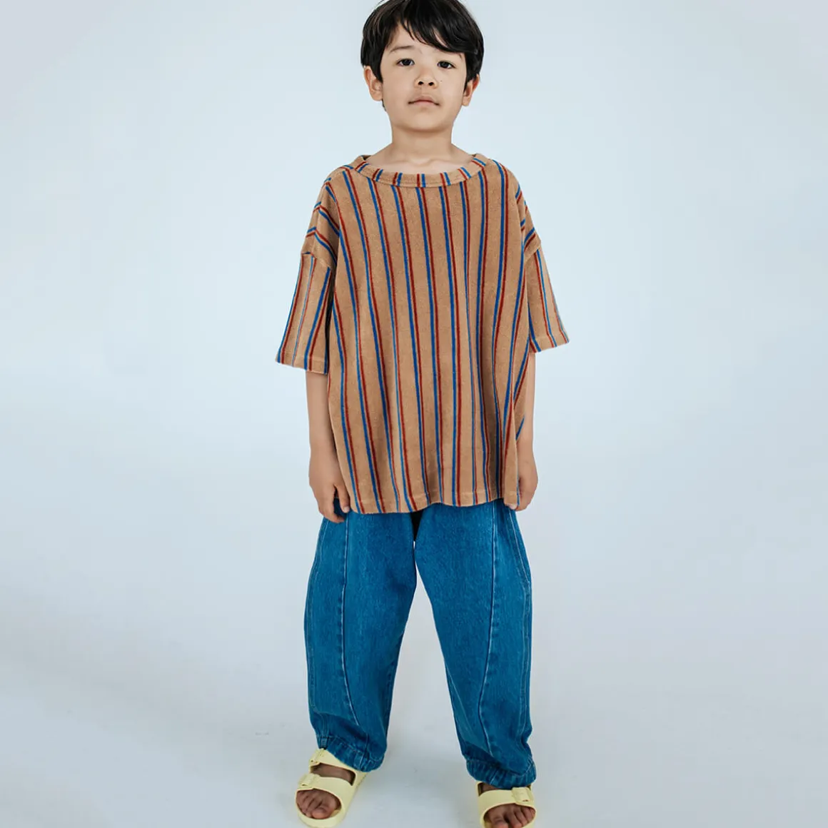 Wide Pant in Medium Blue by Repose AMS