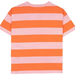 Wide Stripe Tee in Dark Pink / Naranja by Wynken