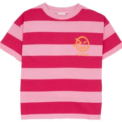 Wide Stripe Tee in Pop Pink / Magenta by Wynken