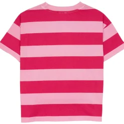 Wide Stripe Tee in Pop Pink / Magenta by Wynken