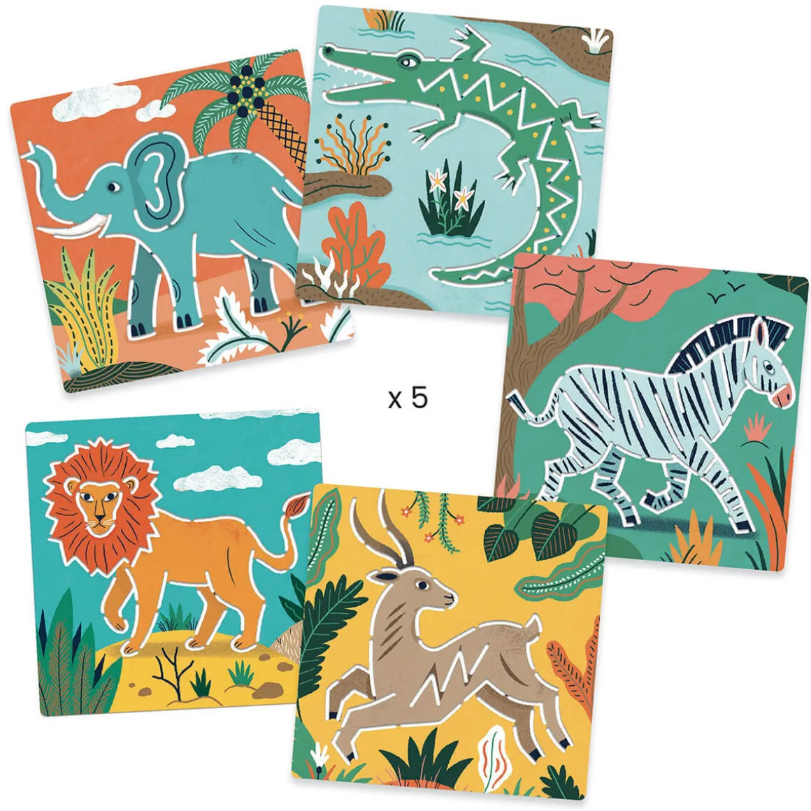 Wild Animals Stencil Kit by Djeco