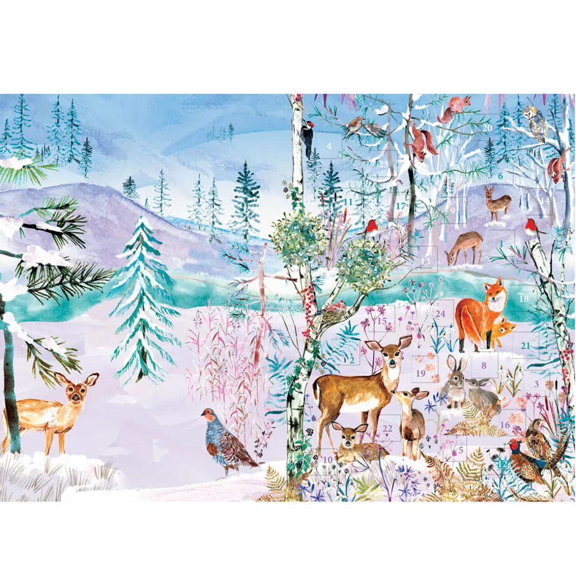 Wild Winter's Song Advent Calendar Greetings Card By Roger La Borde