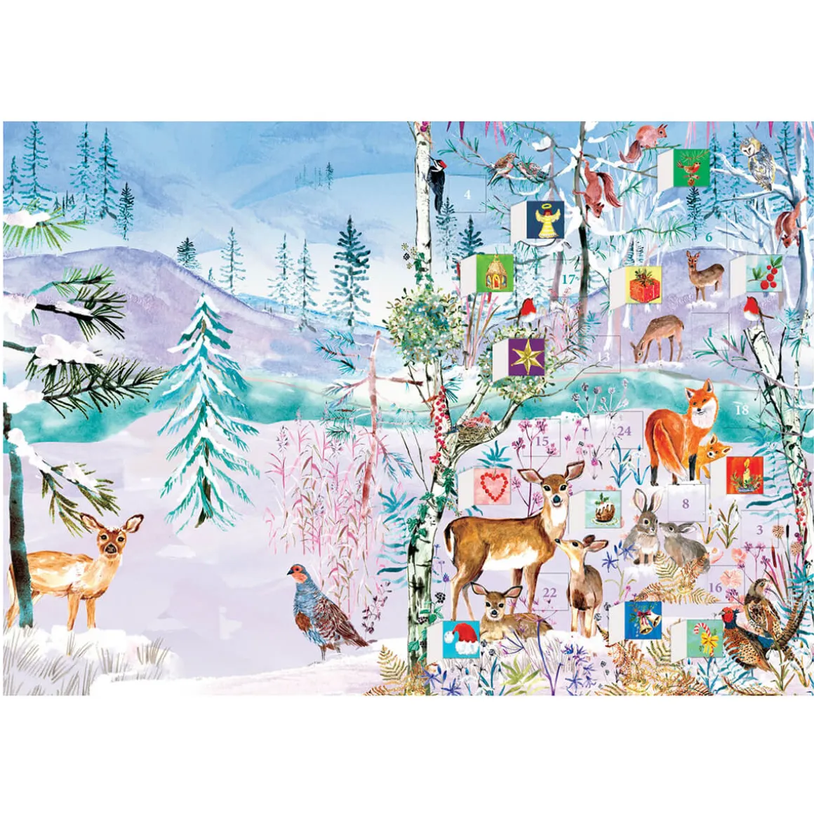 Wild Winter's Song Advent Calendar Greetings Card By Roger La Borde
