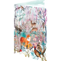 Wild Winter's Song Fox Laser Cut Christmas Greetings Card By Roger La Borde