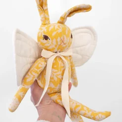 Winged Rabbit in Sunshine Floral by Polka Dot Club