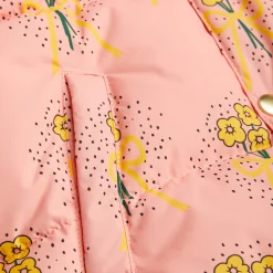 Winter Flowers Puffer Jacket in Peach by Mini Rodini