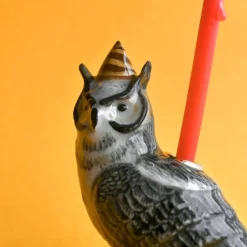Wise Owl Ceramic Cake Topper by Camp Hollow