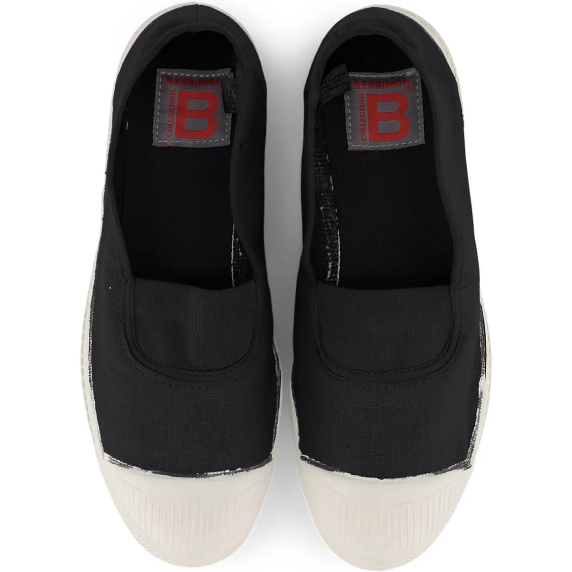 Women's Elastic Tennis Shoe in Carbon by Bensimon