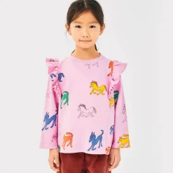 Wonder Horse AOP Ruffle Sweatshirt by Bobo Choses