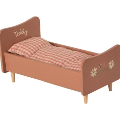Wooden Bed For Teddy Mum in Rose by Maileg