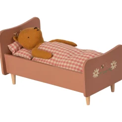 Wooden Bed For Teddy Mum in Rose by Maileg