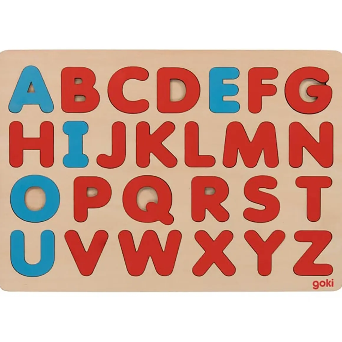 Wooden Montessori-Style Alphabet Puzzle by Goki