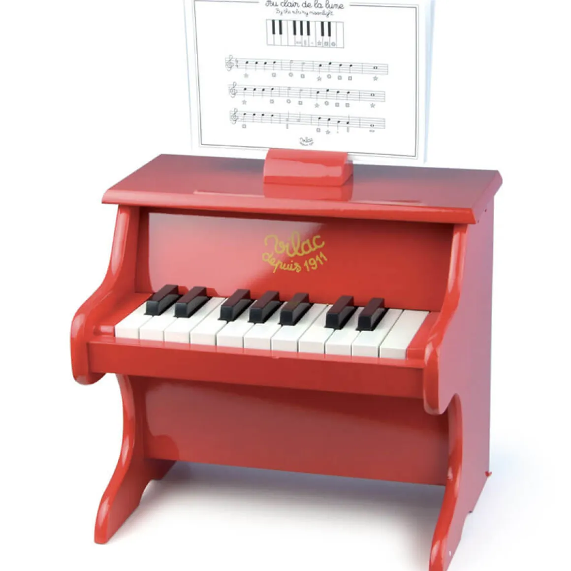 Wooden Piano in Red By Vilac