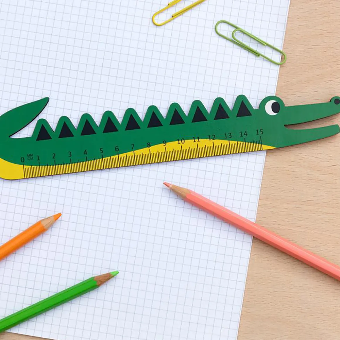Wooden Ruler Crocodile by Rex London