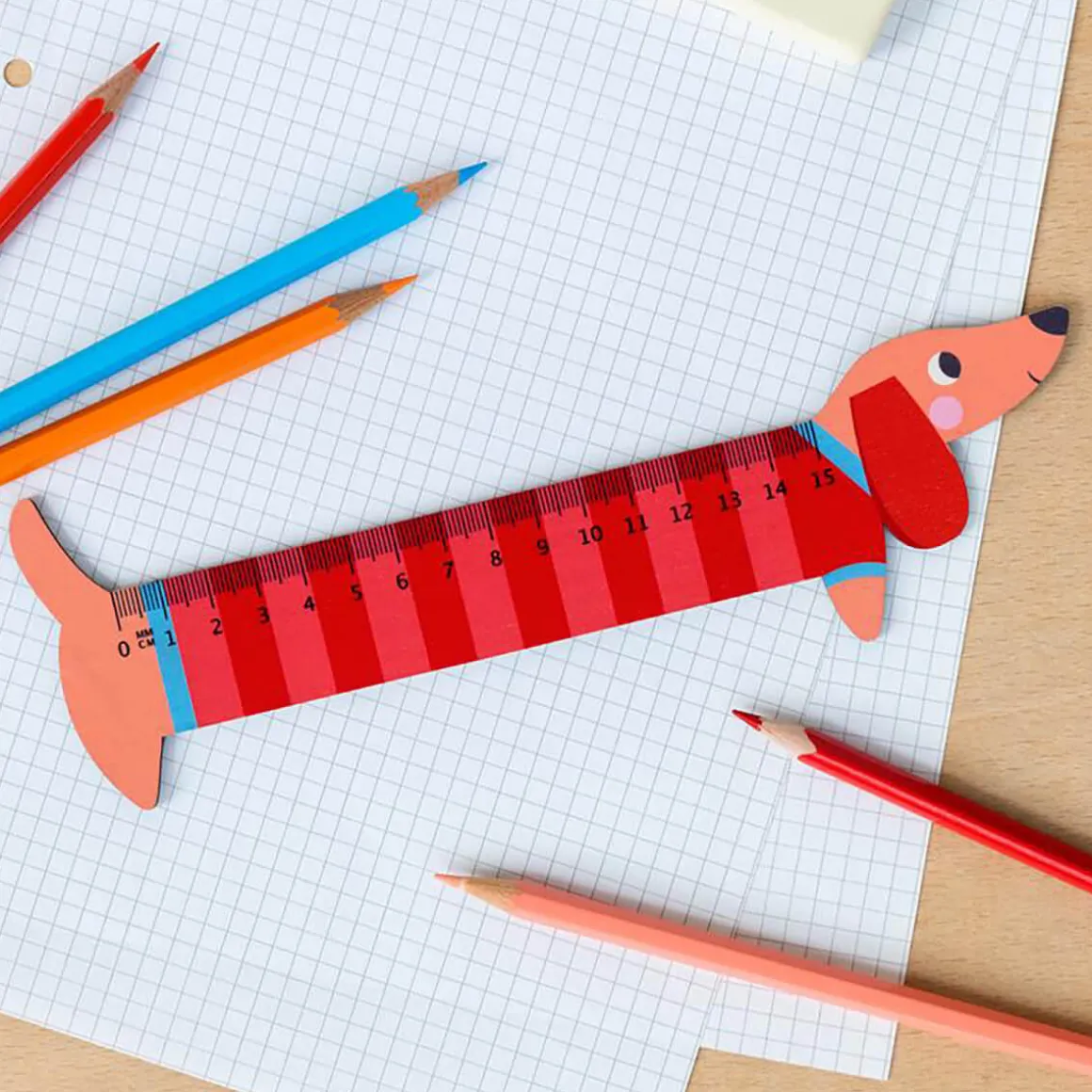 Wooden Ruler Sausage Dog by Rex London