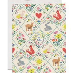 Woodland Critters Baby Greetings Card by Red Cap Cards