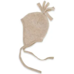 Wool Fleece Baby Hat in Sand Melange by Engel