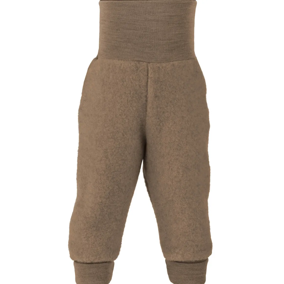 Wool Fleece Baby Pants with Waistband in Walnut Melange by Engel