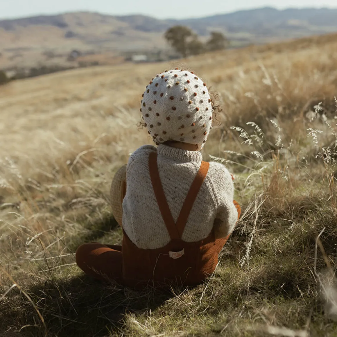 Woolly Footless Tights With Braces in Ginger by Silly Silas