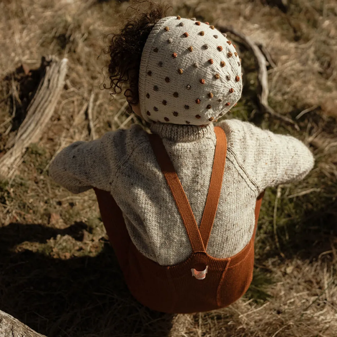 Woolly Footless Tights With Braces in Ginger by Silly Silas