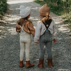 Woolly Footless Tights With Braces in Cream Blend by Silly Silas