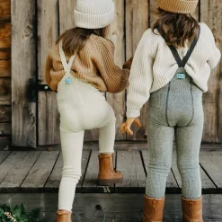 Woolly Footless Tights With Braces in Granite Grey by Silly Silas
