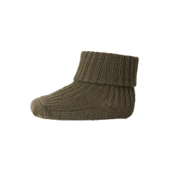 Wool Rib Ankle Socks in Army Green by MP Denmark