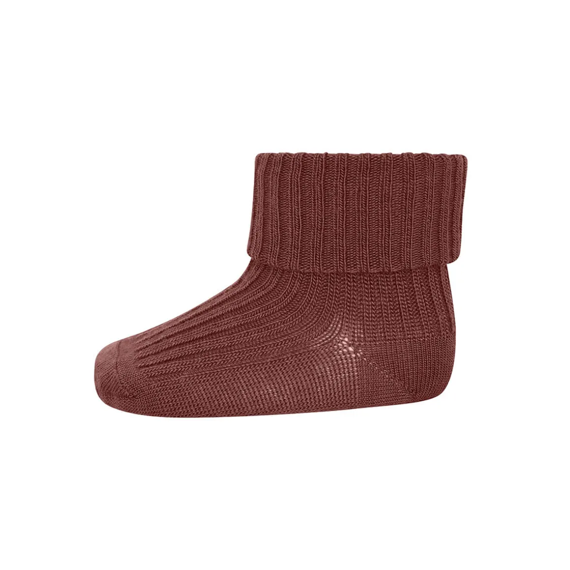 Wool Rib Ankle Socks in Hot Chocolate by MP Denmark