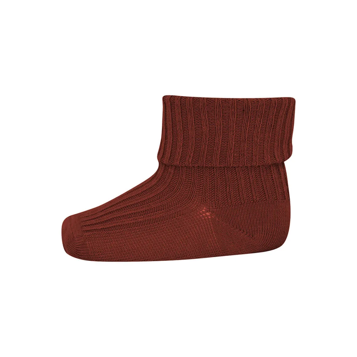 Wool Rib Ankle Socks in Rustic Clay by MP Denmark