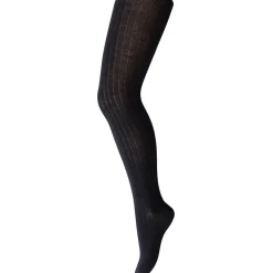 Wool Rib Tights in Black by MP Denmark