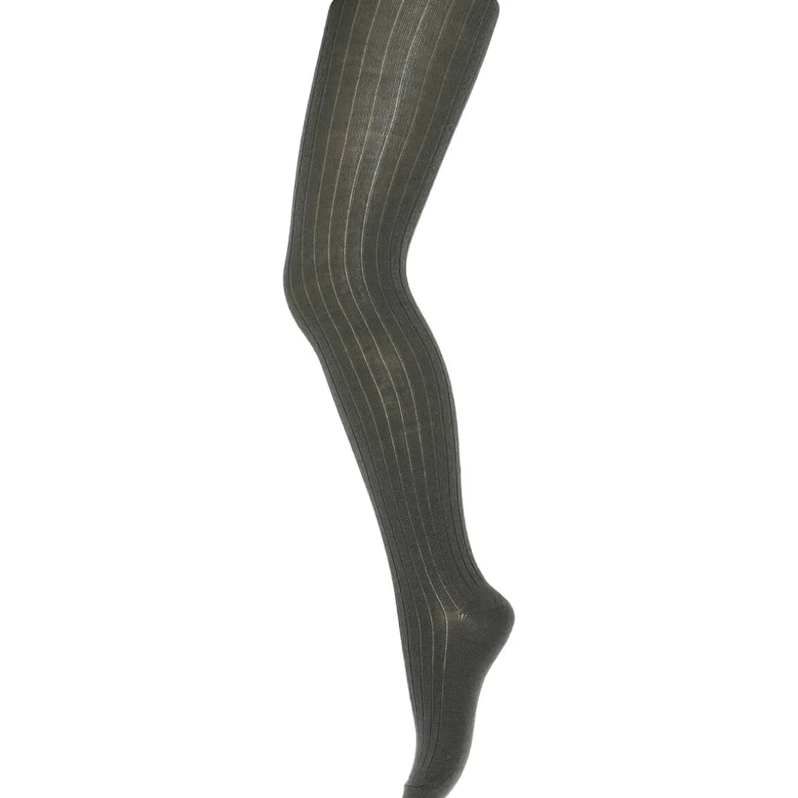Wool Rib Tights in Dusty Ivy by MP Denmark