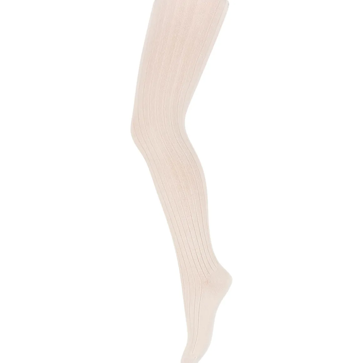 Wool Rib Tights in Ecru by MP Denmark