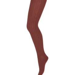Wool Rib Tights in Rustic Clay by MP Denmark