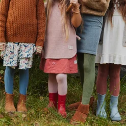 Wool Rib Tights in Silver Pink by MP Denmark