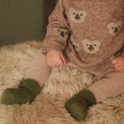 Wool Terry Baby Ankle Socks in Olivine by MP Denmark