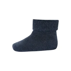 Wool Terry Baby Ankle Socks in Dark Denim Melange by MP Denmark