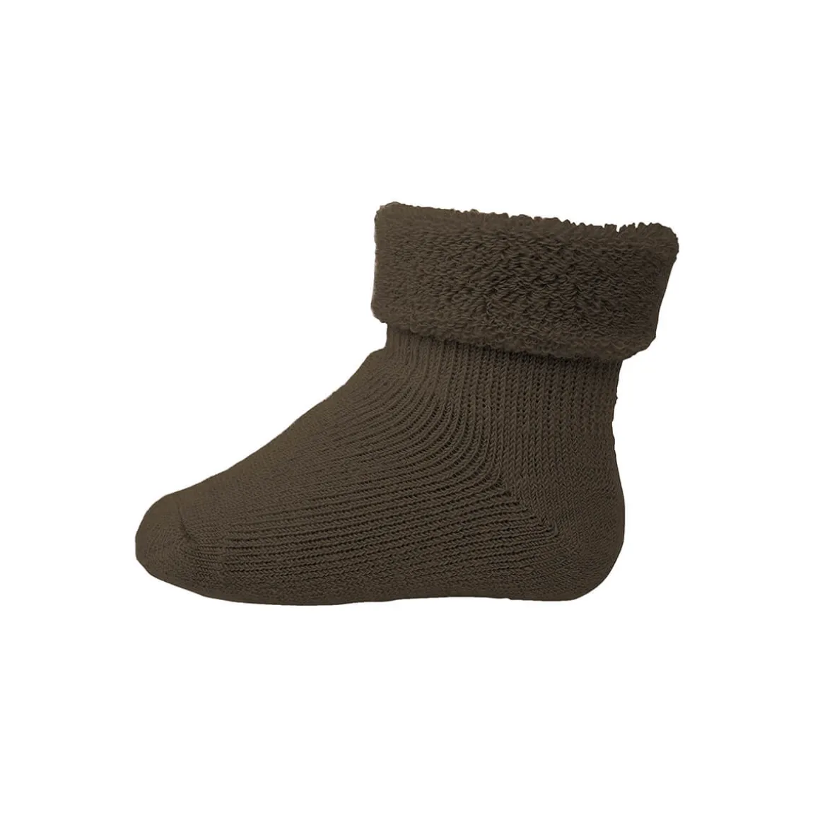 Wool Terry Baby Ankle Socks in Brown Melange by MP Denmark
