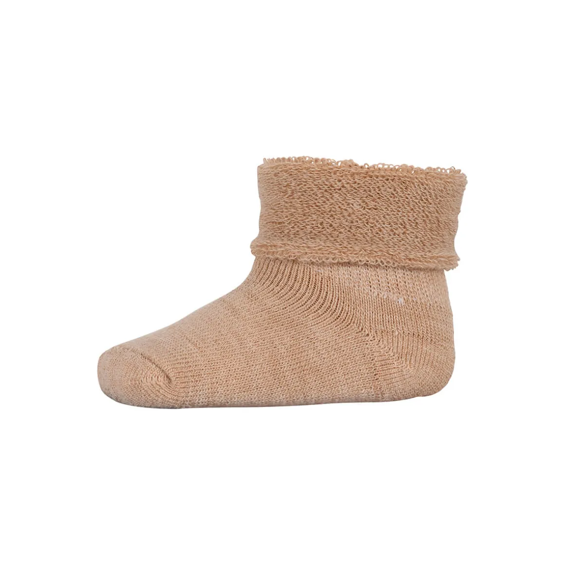 Wool Terry Baby Ankle Socks in Camel Melange by MP Denmark