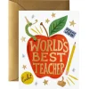 World's Best Teacher Greetings Card By Rifle Paper Co.