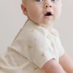 Woven Boxy Top + Short Set in Geese by Quincy Mae