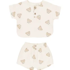 Woven Boxy Top + Short Set in Teddy by Quincy Mae